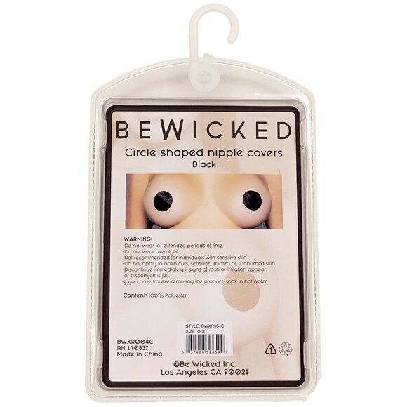 Circle Shaped Nipple Covers Pasties Multipack - Black - Picture 2 of 3